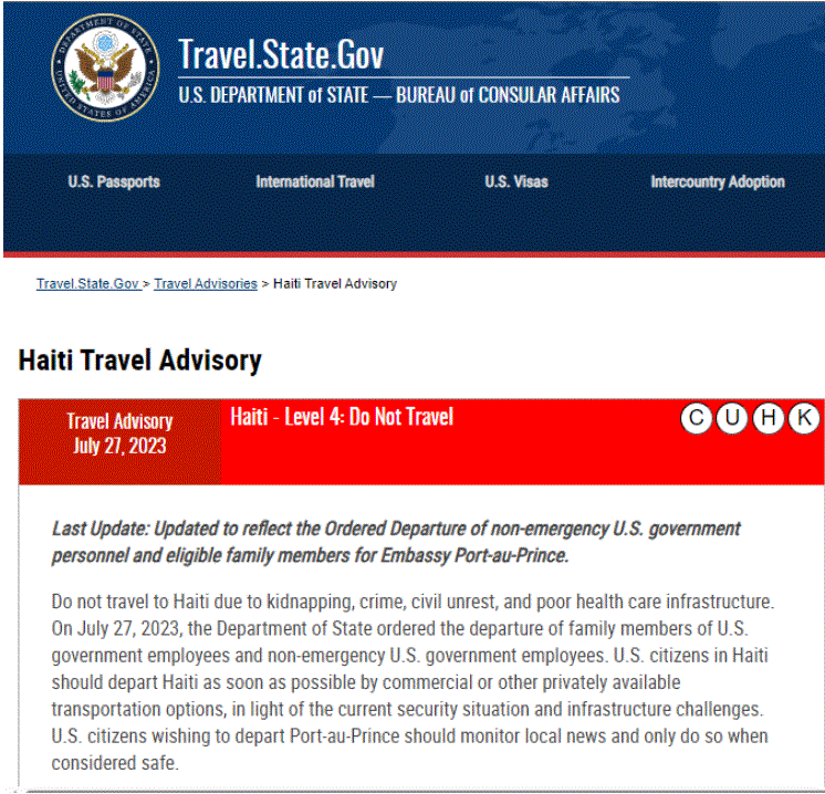 TRAVELS EU insta a ciudadanos abandonar Haití ante el cierre de la frontera