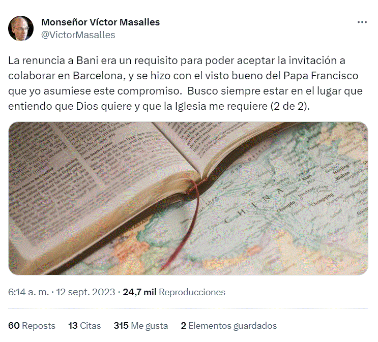 VICTOR MASALLES 1 Monseñor Víctor Masalles renuncia al obispado de la Diócesis de Baní