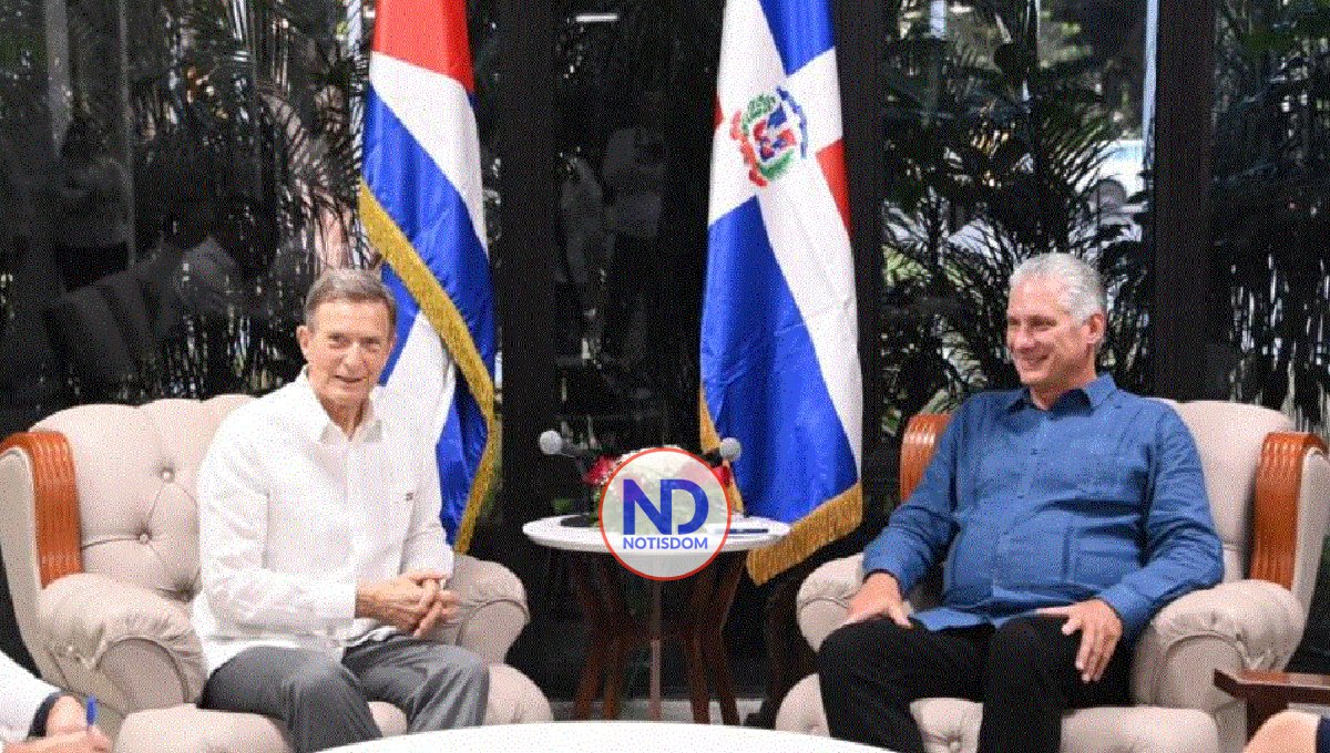 El Presidente de Cuba Diaz Canel recibió al canciller dominicano