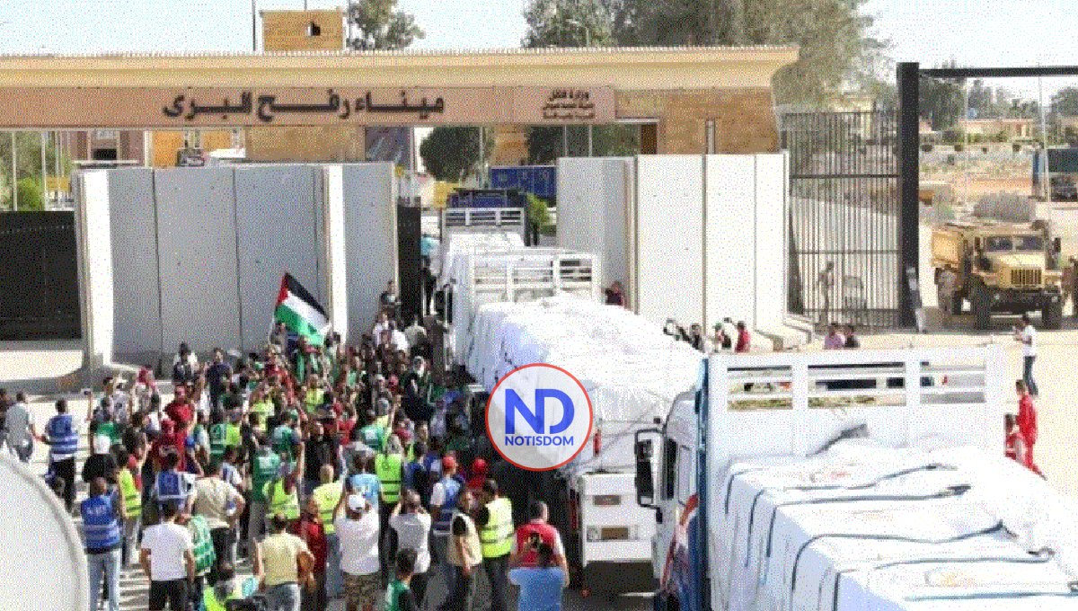 Los primeros camiones con ayuda humanitaria entran a Franja Gaza