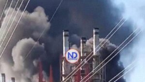Incendio afecta una de las barcazas de generación eléctrica