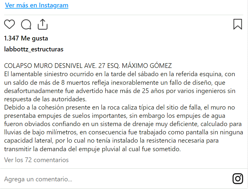 derrumbe 11 Fallo en diseño de desnivel en avenida 27 de Febrero había sido advertido hace 25 años, asegura ingeniero