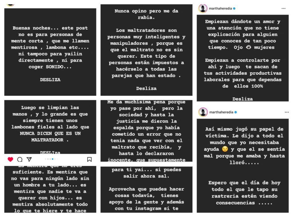 MARTHA HEREDI1A Martha Heredia publica mensajes de apoyo a Yailin y la aconseja: "Si puedes salir ahora, sal"