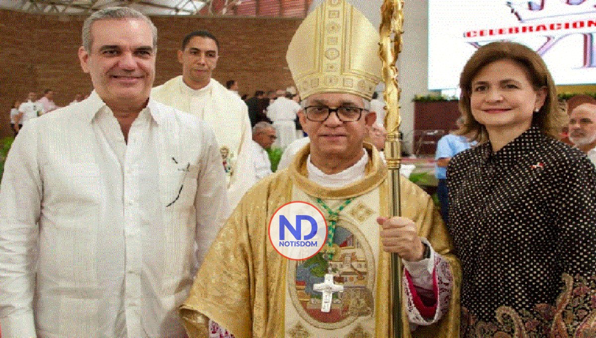 Abinader asiste a toma de posesión monseñor Héctor Rafael Rodríguez
