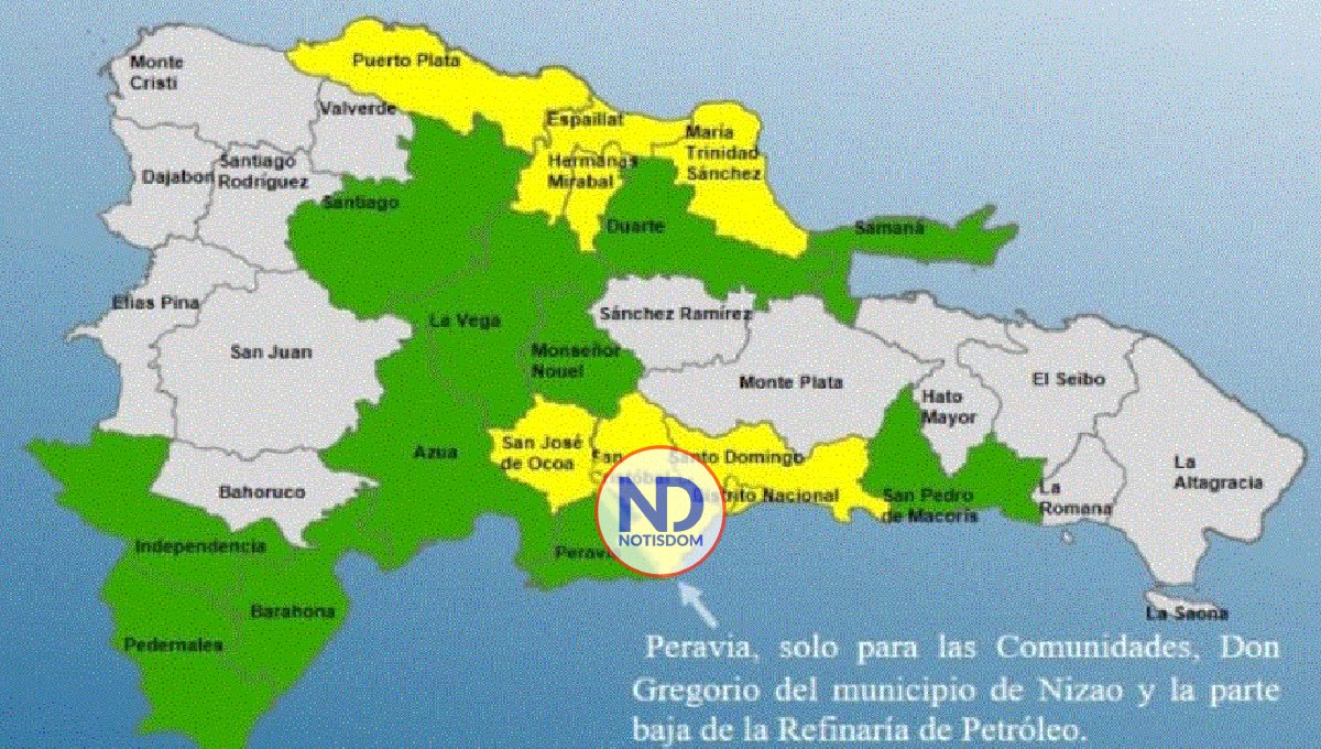 Suben a 20 provincias RD en alerta por lluvias