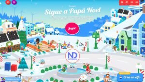 Recorrido de Papá Noel  con Google en Santa Tracker 2023