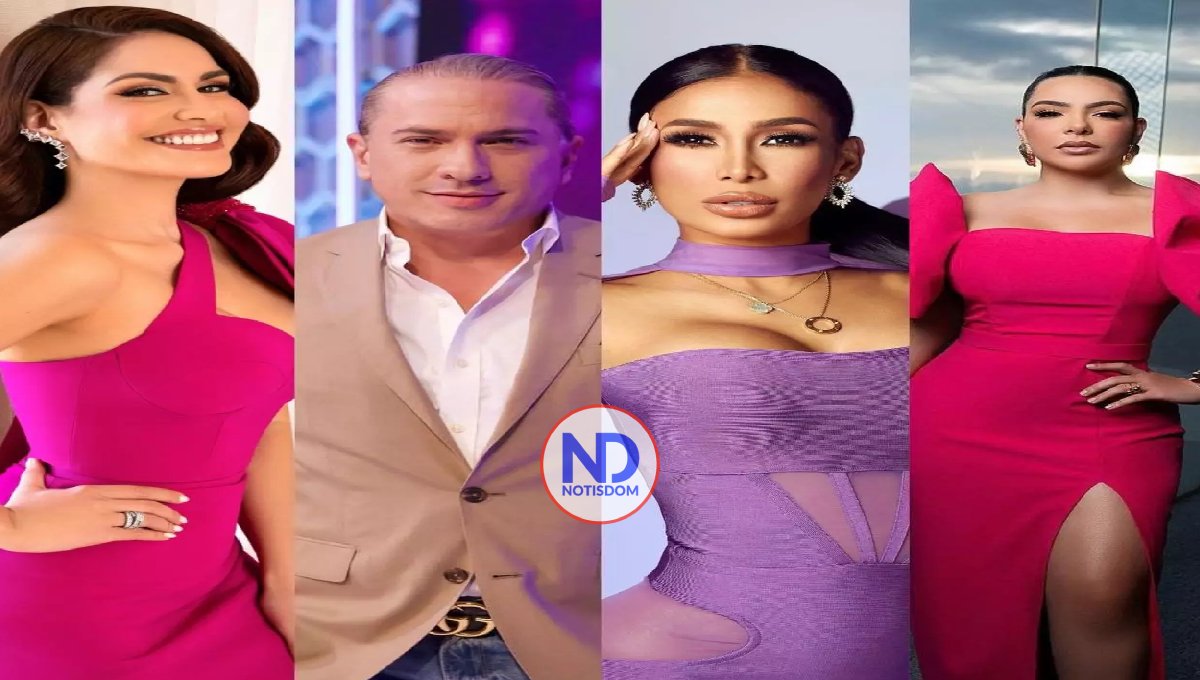 Caro Brito, Alex Macias, Sandra Berrocal y Jenny Blanco presentadores del “Bombazo Navideño”