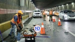 Caen pedazos de concreto túnel 27 de Febrero; Obras Públicas aclara