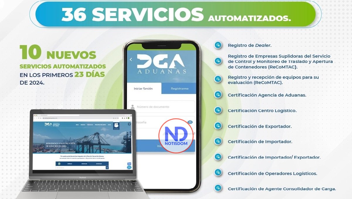 Aduanas de la RD ofrece 36 servicios en línea 2 Aduanas de la RD ofrece 36 servicios en línea