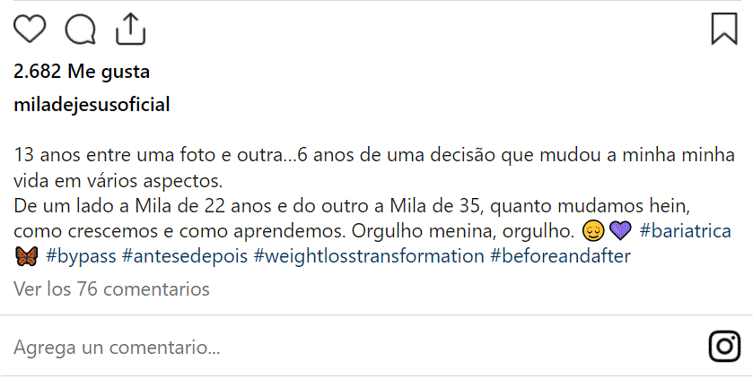 mila de jesu 1 Muere "influencer" que saltó a la fama por su gran pérdida de peso