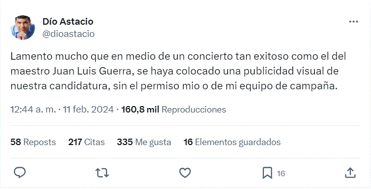 DIO ASTACIO 10 Dío Astacio se desliga de promoción en concierto de Juan Luis Guerra
