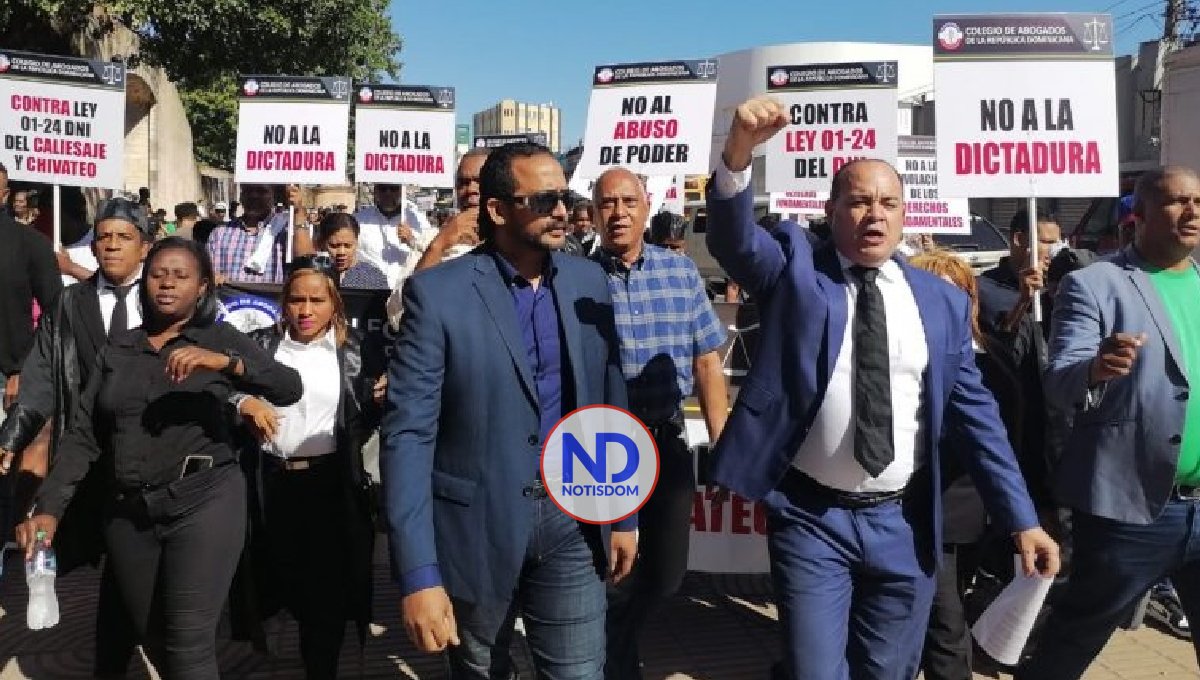 Juristas dominicanos marchan a Palacio contra ley de Inteligencia