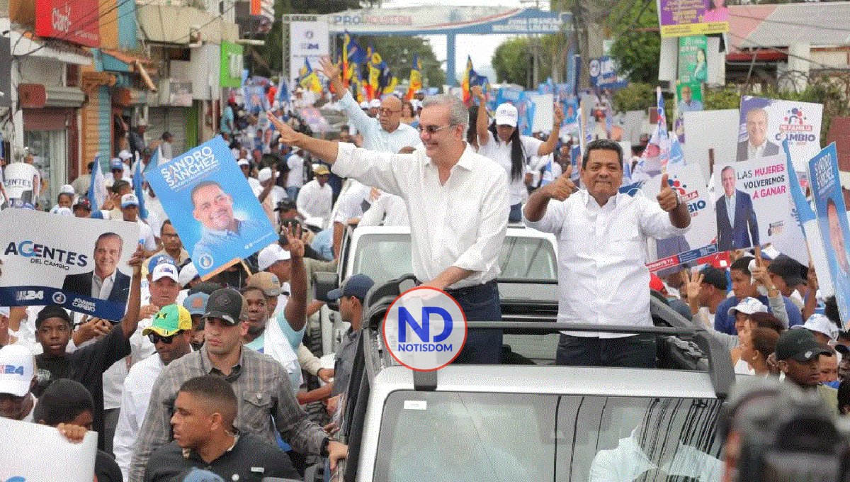 Abinader encabeza caravana en Los Alcarrizos