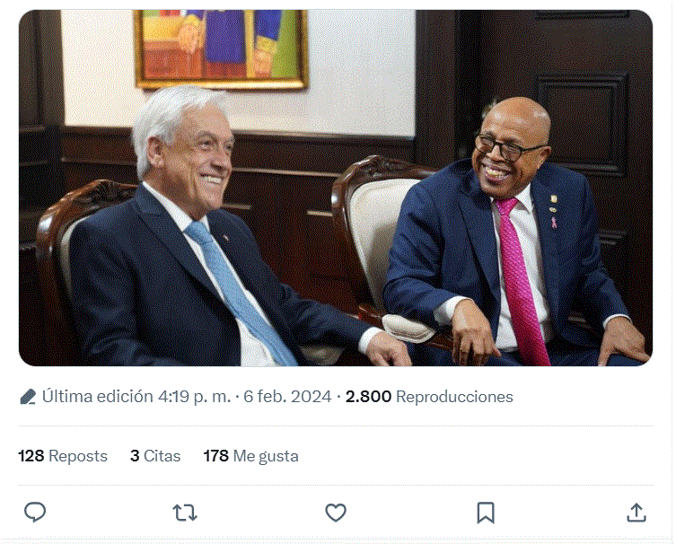 twitter alfredo pacheco y sebastian pinera 1 El mundo reacciona ante fallecimiento del ex presidente de Chile, Sebastián Piñera