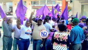 Militantes PLD hicieron campaña política en distintos lugares en SS