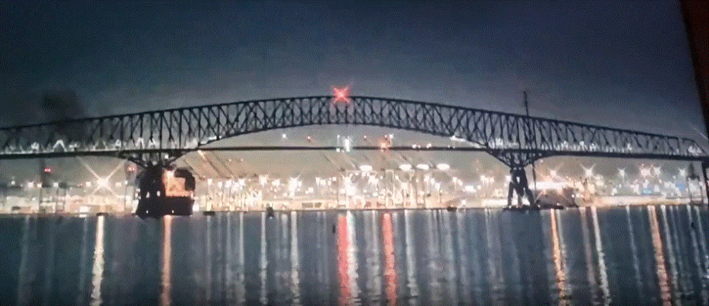 PUENTE BOLTIMORE Se desploma puente en Baltimore debido al choque de un barco