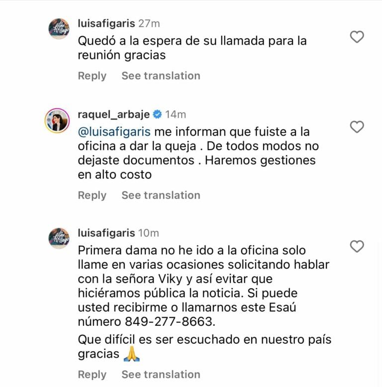 RAQUEL ALBAJE RESPUESTA 1 Primera dama promete ayuda a mujer trasplantada que necesita medicamentos de Alto Costo