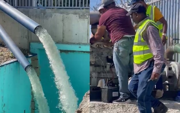 Haití abre canal de Juana Méndez y baja el caudal del río Masacre 3 Sistema de bombeo en el canal La Vigia Haití abre canal de Juana Méndez y baja el caudal del río Masacre