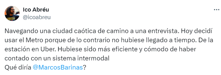 Ico Abreu el candidato a la vicepresidencia que anda en Metro 3 TWITTER ICO ABREU Ico Abreu el candidato a la vicepresidencia que anda en Metro
