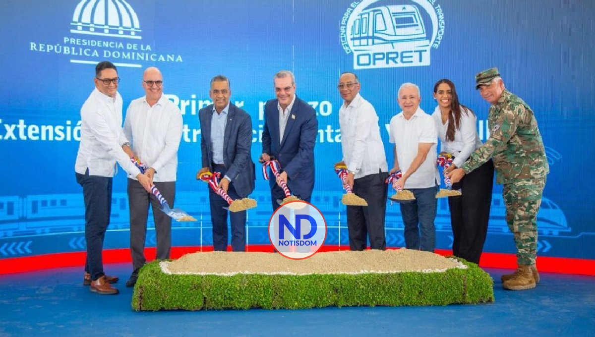 Abinader inaugura trabajos de construcción del metro hacia VM