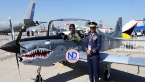 La aeronave dominicana TP-75 «Dulus» se destaca en Fidae 2024