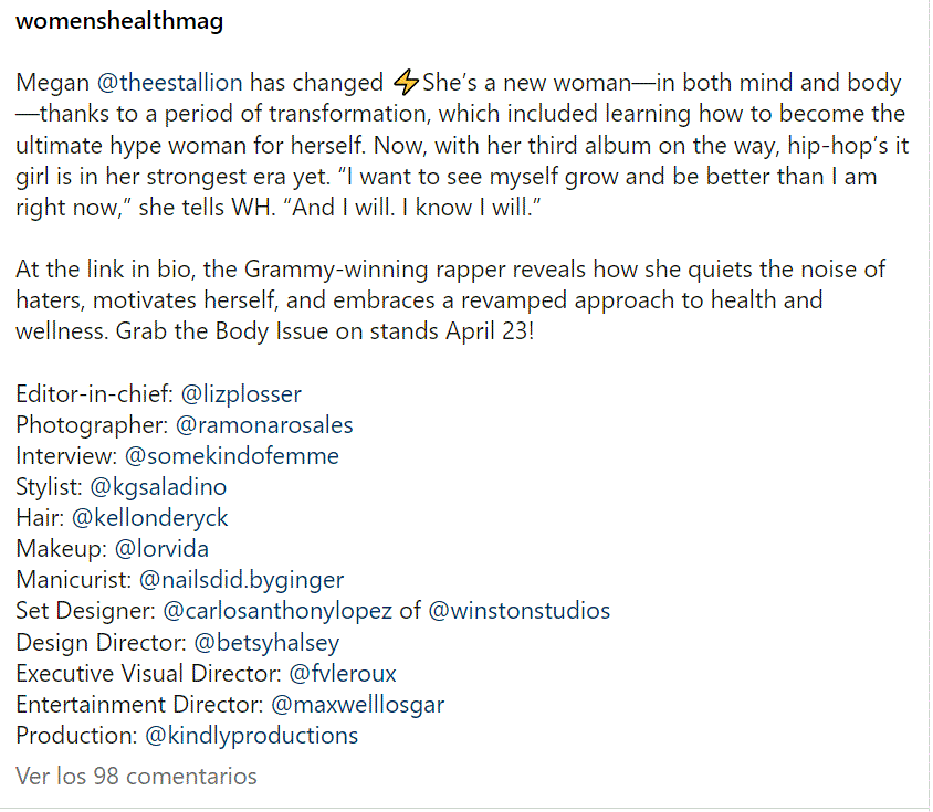 MEGAN 3 Megan Thee Stallion posa desnuda para la revista Women's Health
