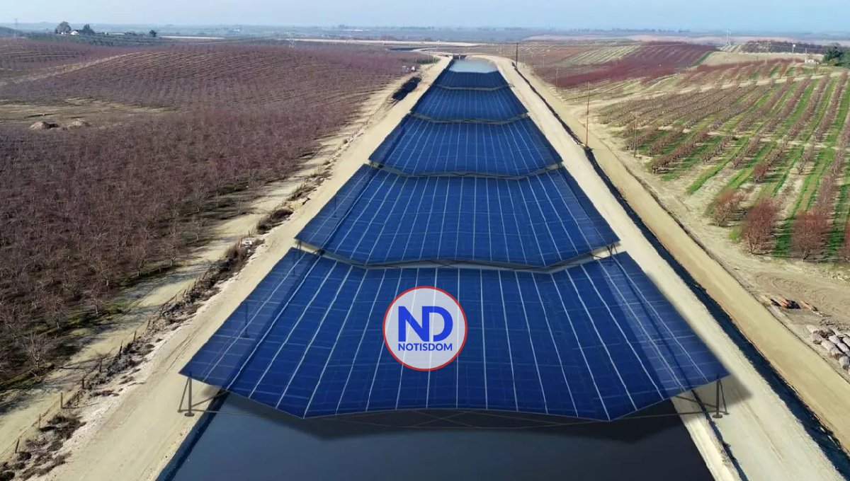 Primero India, ahora Estados Unidos está cubriendo sus canales de riego con millones de paneles solares