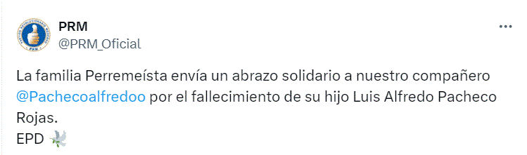 prm 64 1 Cámara de Diputados envía condolencias a Alfredo Pacheco