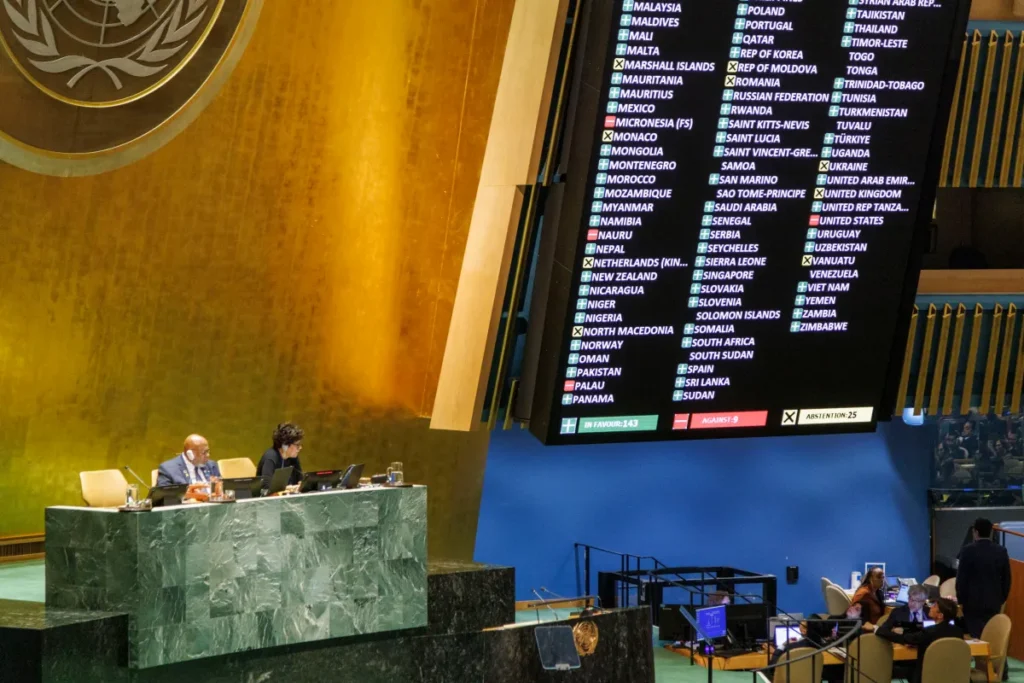ONU 50 143 Estados piden la integración plena de Palestina en la ONU