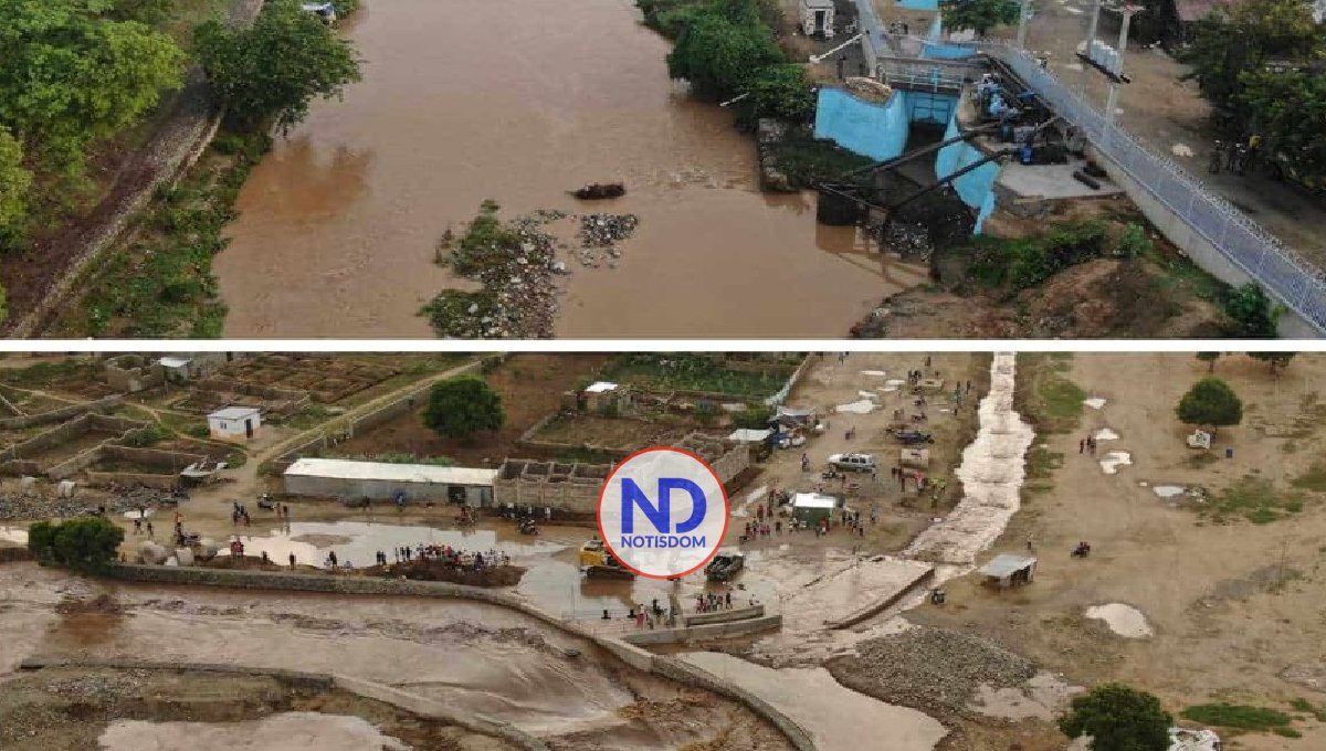 Crecida río Masacre inunda zonas aledañas al canal de riego de Haiti