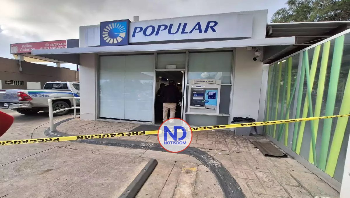 Delincuentes armados asaltan sucursal del Banco Popular de la Luperón