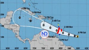 John Morales dice núcleo de ciclón Beryl pasaría sobre el mar a casi 300 kilómetros del GSD