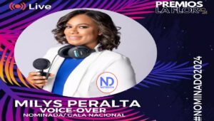 Locutora Milys Peralta es nominada a Premios La Flor 2024