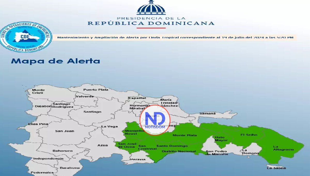 COE coloca 9 provincias bajo alerta verde por vaguada 2 COE coloca 9 provincias bajo alerta verde por vaguada