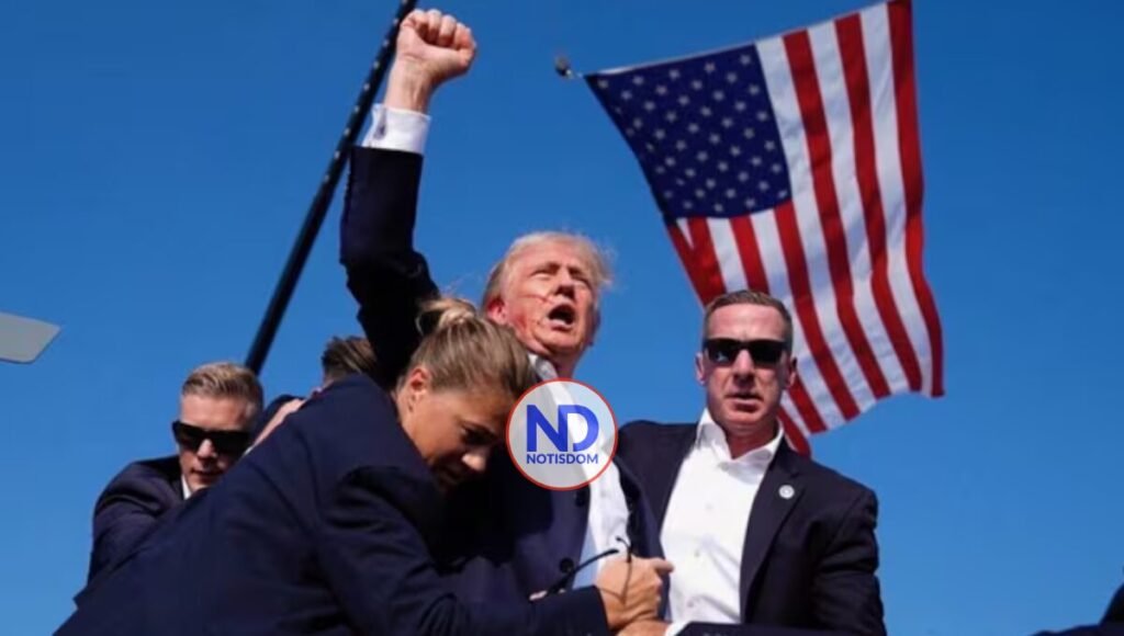NOTISDOM FOTOS PF2024 22 Donald Trump resulta herido durante un mitin político; hay dos muertos
