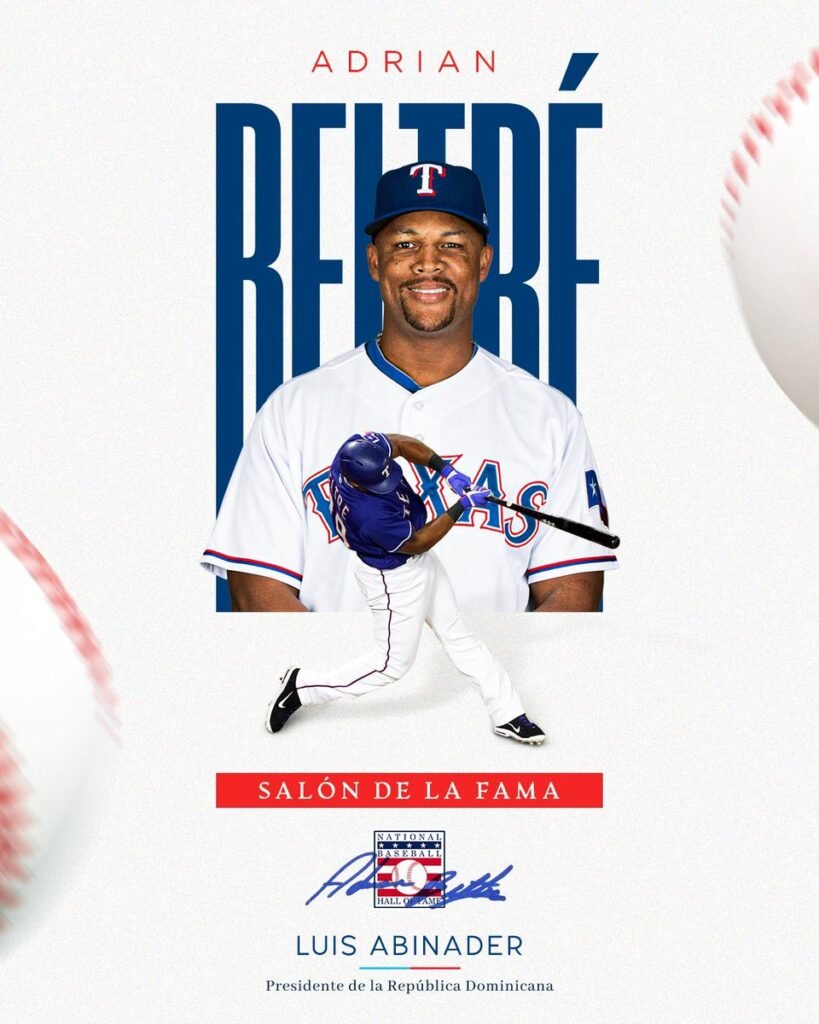 TWITTER ABINADER Y ADRIAN BELTRE 1 Abinader felicita a Adrián Beltré tras su ingreso al Salón de la Fama de Cooperstown