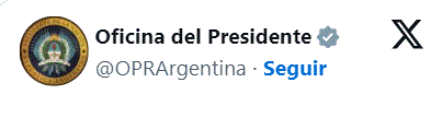 TWITTER OFICINA DEL PRESIDENTE ARGENTINA 1 Milei afirma es falsa la denuncia del «golpe de Estado” en Bolivia