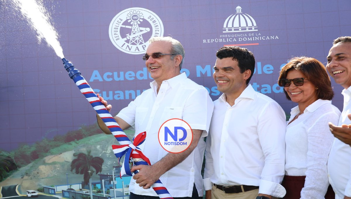 Presidente Abinader y Wellington Arnaud inauguran Acueducto Múltiple Guanuma- Los Botados