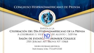 Celebrarán este viernes el Día Hispanoamericano de Prensa en Nueva York