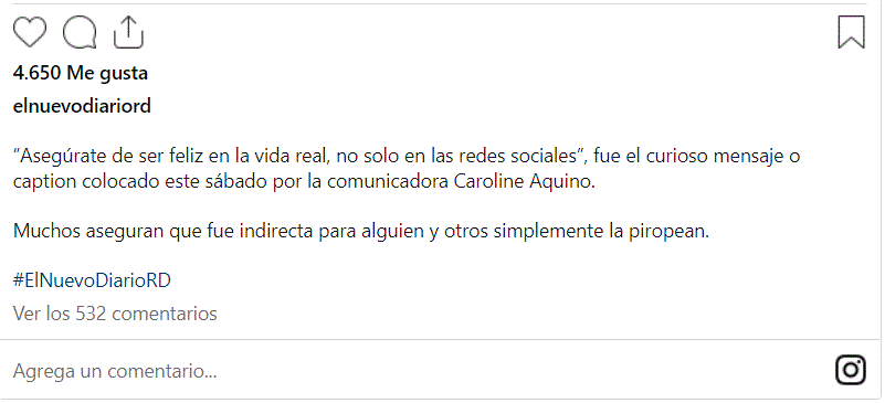 TWITTER CAROLIN AQUINO El curioso mensaje de Caroline Aquino en las redes sociales