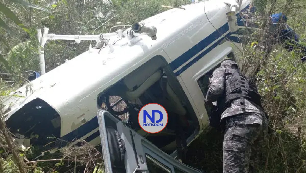 Cae helicóptero en Santiago Rodríguez; reportan heridos