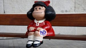 Escultura de Mafalda llega a Madrid