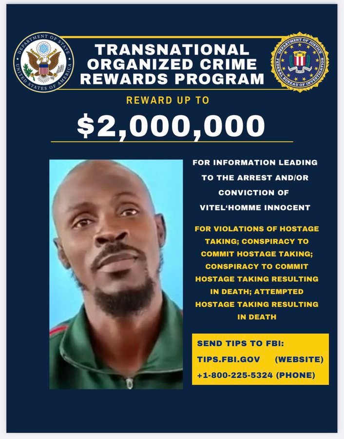 Vitel´Homme 3 1 EE.UU. continúa búsqueda del líder pandillero haitiano, cuyos afiches se han publicado en RD