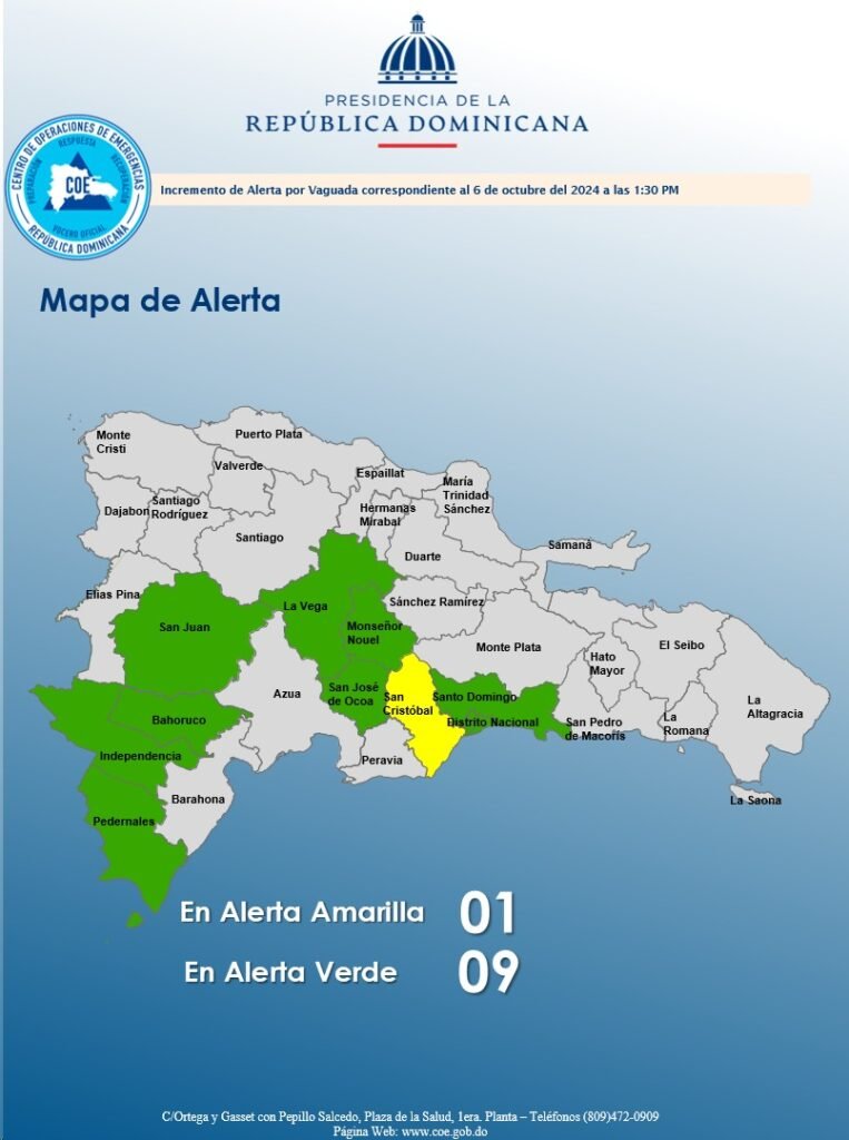 coe 71 El COE aumenta a 10 las provincias bajo alerta por vaguada