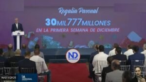 Gobierno entregará regalía en primera semana de diciembre