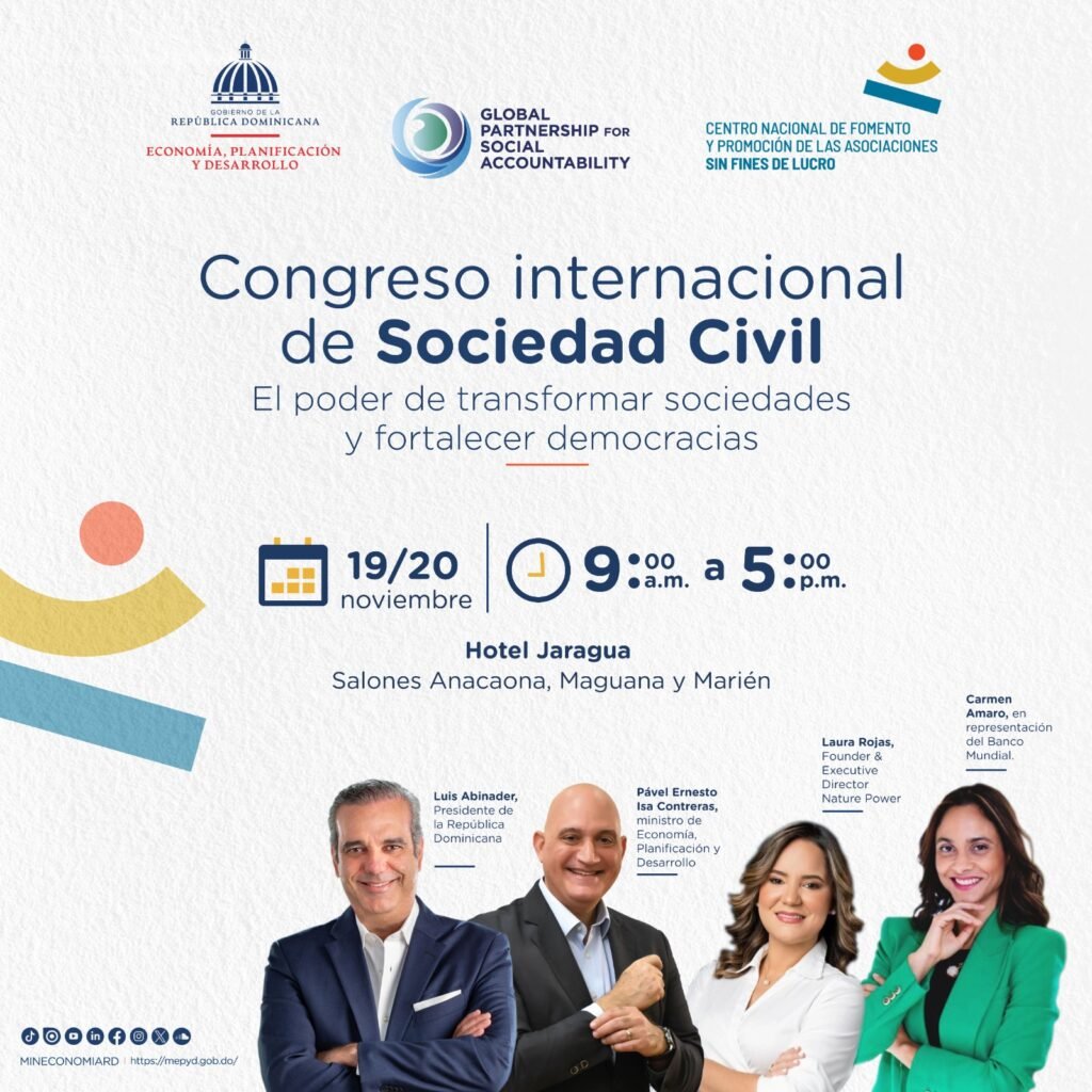 CONGRESO INTERNACIONAL 4 MEPyD realizará Congreso Internacional de Sociedad Civil el 19 de noviembre