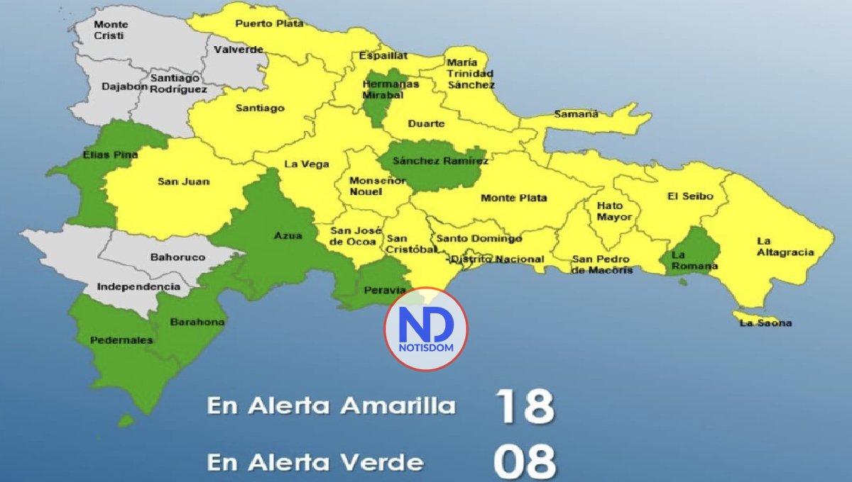 Casi todo territorio dominicano en alerta por las intensas lluvias