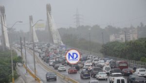 Lluvia persistente en la capital y otras 10 zonas de RD