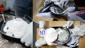 DNCD ocupa sartenes rellenos cocaína serían llevados Alemania