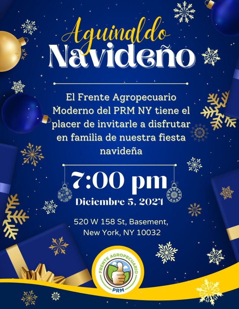 Frente Agropecuario Moderno PRM NY invita a disfrutar aguinaldo navideño 3 Aguinaldo Agropecuarios NY Frente Agropecuario Moderno PRM NY invita a disfrutar aguinaldo navideño